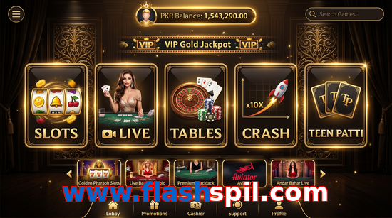 Main screen of Www.flashspil.com casino page for PK players