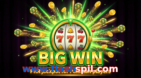 Big win animation on Www.flashspil.com slot game